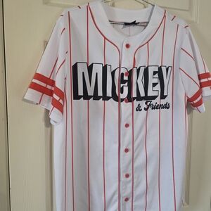 Disney Red and White Baseball Jersey